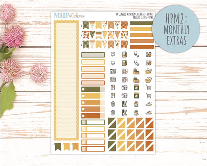 NOVEMBER Stickers for Happy Planner Classic Vertical Layout. 2026 Collection. "Falling Leaves" || HPV