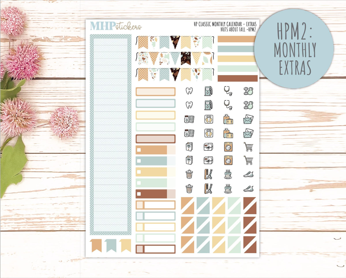 NOVEMBER Stickers for Happy Planner Classic Vertical Layout. 2026 Collection. "Nuts About Fall " || HPV