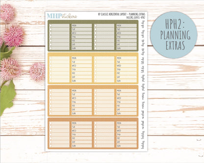 NOVEMBER Stickers for Happy Planner Classic Horizontal Layout. 2026 Collection. "Falling Leavest" || HPH