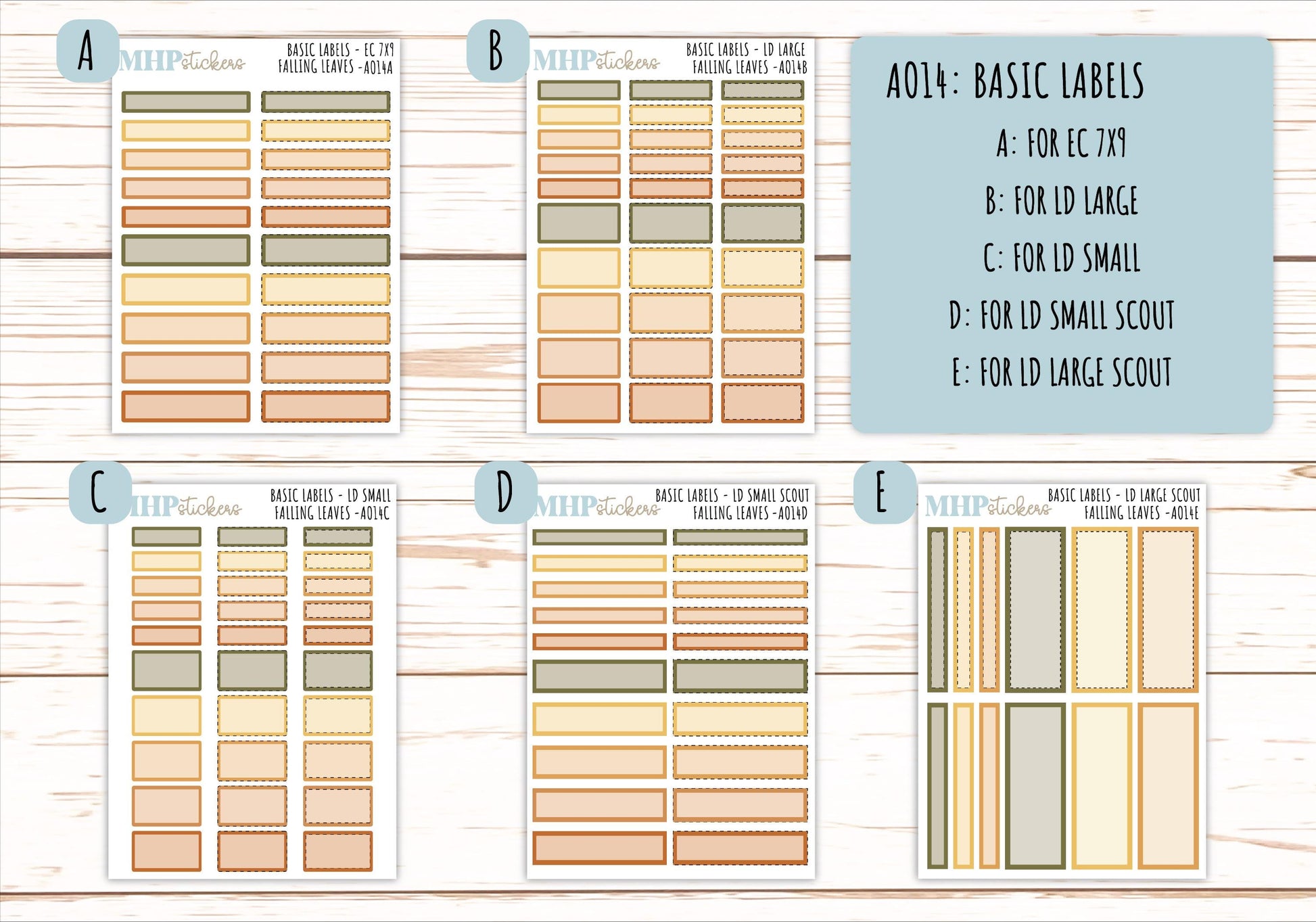 Basic Labels & Habit Trackers. Add-ons for Monthly Kits "Falling Vibes" || AOBL