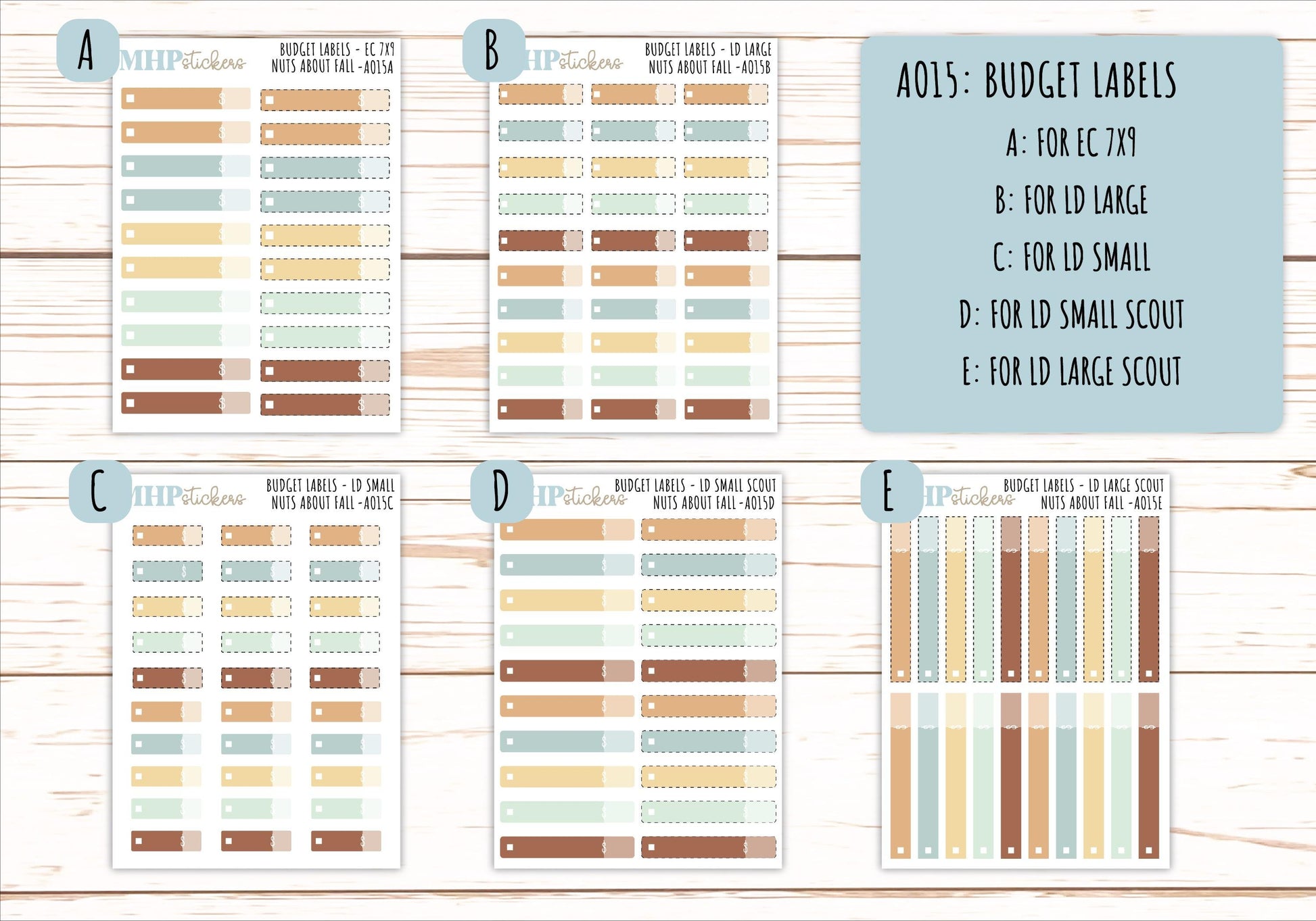 Basic Labels & Habit Trackers. Add-ons for Monthly Kits "Nuts About Fall" || AOBL