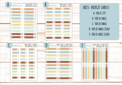 Basic Labels & Habit Trackers. Add-ons for Monthly Kits "Nuts About Fall" || AOBL