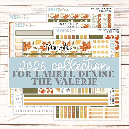 NOVEMBER Stickers for The Valerie Laurel Denise Planner "Falling Leaves" || TC