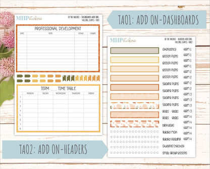NOVEMBER Stickers for The Valerie Laurel Denise Planner "Falling Leaves" || TC