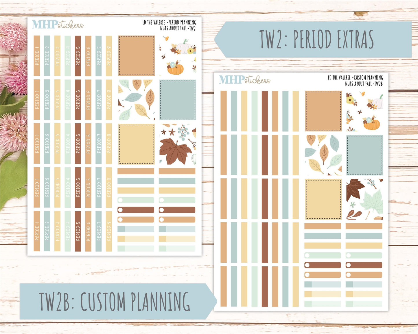 NOVEMBER Stickers for The Valerie Laurel Denise Planner "Nuts About Fall" || TC