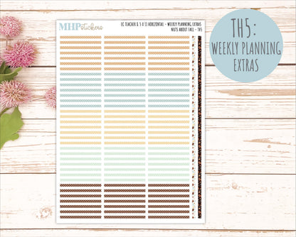 NOVEMBER Stickers for EC Teacher Lesson Planner - Horizontal Layout. 2026 Collection "Nuts About Fall" || ECTH