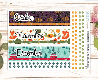 2027 Monthly Headers Set for Laurel Denise, Happy Planner, and Erin Condren Planners || MHS27