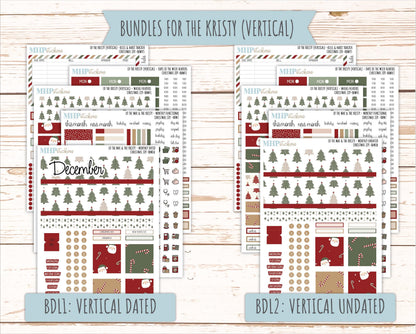 DECEMBER 2026 Stickers for the Mae & Kristy Laurel Denise Planners "Christmas Joy" || BB