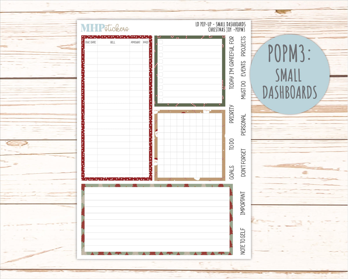 DECEMBER 2026 Stickers for The Jo, Laurel Denise Planner "Christmas Joy" || POP