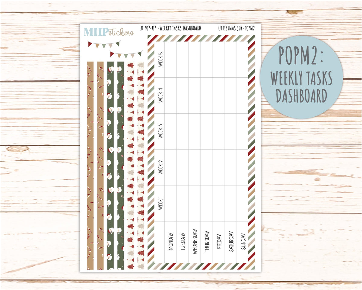 DECEMBER 2026 Stickers for The Jo, Laurel Denise Planner "Christmas Joy" || POP
