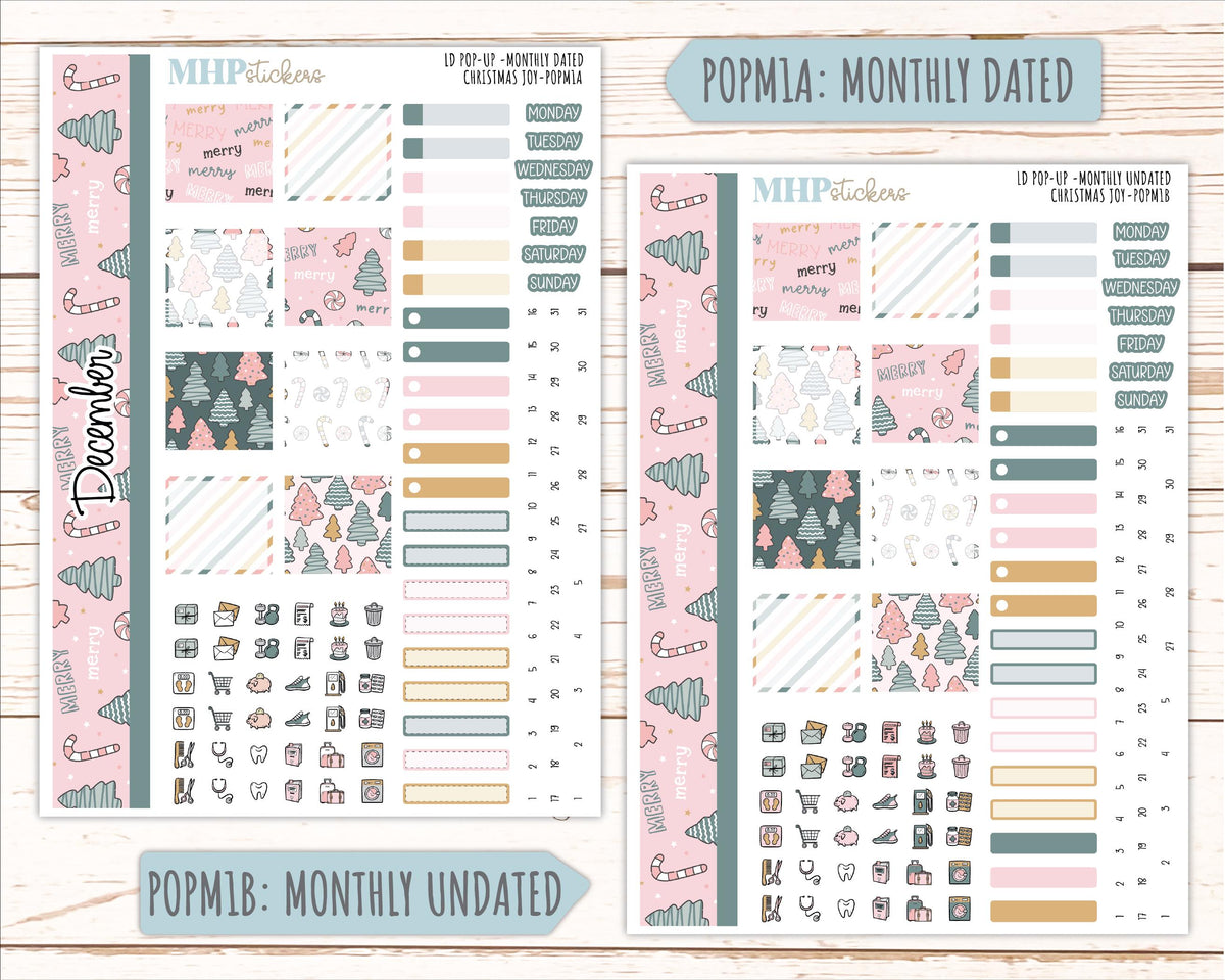 DECEMBER 2026 Stickers for The Jo, Laurel Denise Planner "Sweet & Merry" || POP