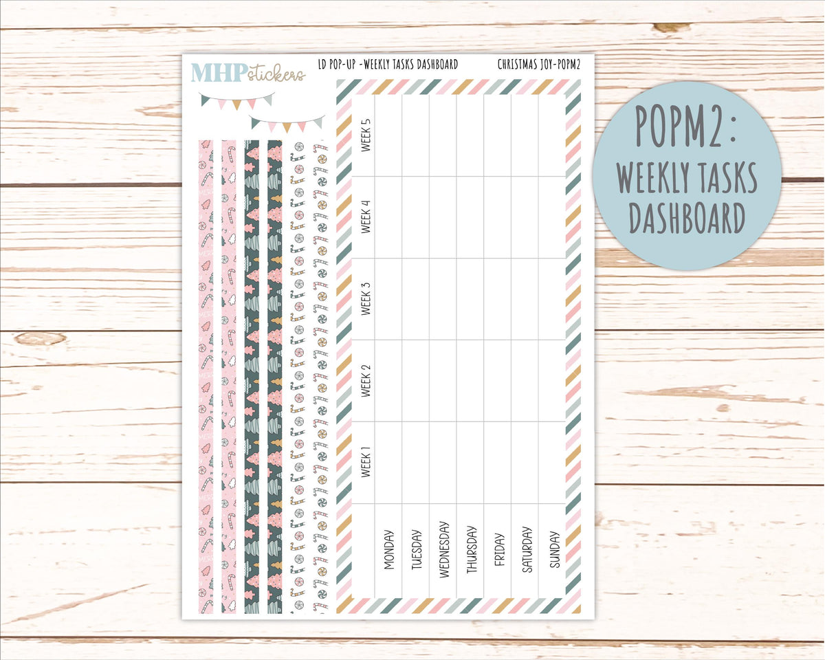 DECEMBER 2026 Stickers for The Jo, Laurel Denise Planner "Sweet & Merry" || POP
