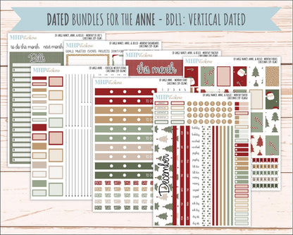 DECEMBER 2026 Stickers for Large Nancy, Anne, & Billie Planners. Laurel Denise Planners. "Christmas Joy" || OG