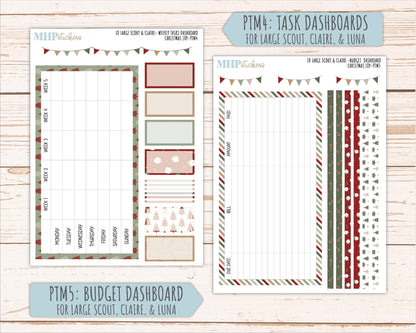 DECEMBER 2026 Stickers for the Large Scout, Large Claire, and Large Luna Laurel Denise Planners "Christmas Joy" || PT