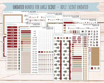DECEMBER 2026 Stickers for the Large Scout, Large Claire, and Large Luna Laurel Denise Planners "Christmas Joy" || PT