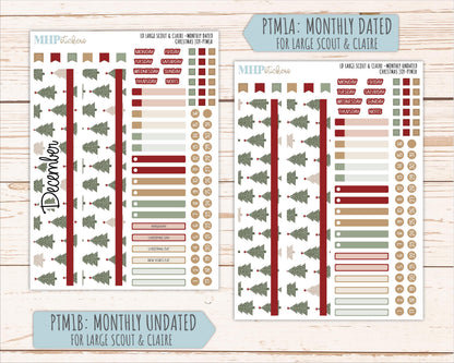 DECEMBER 2026 Stickers for the Large Scout, Large Claire, and Large Luna Laurel Denise Planners "Christmas Joy" || PT