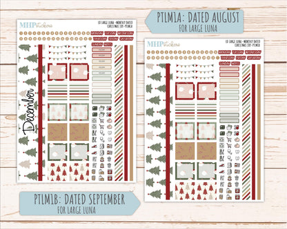 DECEMBER 2026 Stickers for the Large Scout, Large Claire, and Large Luna Laurel Denise Planners "Christmas Joy" || PT
