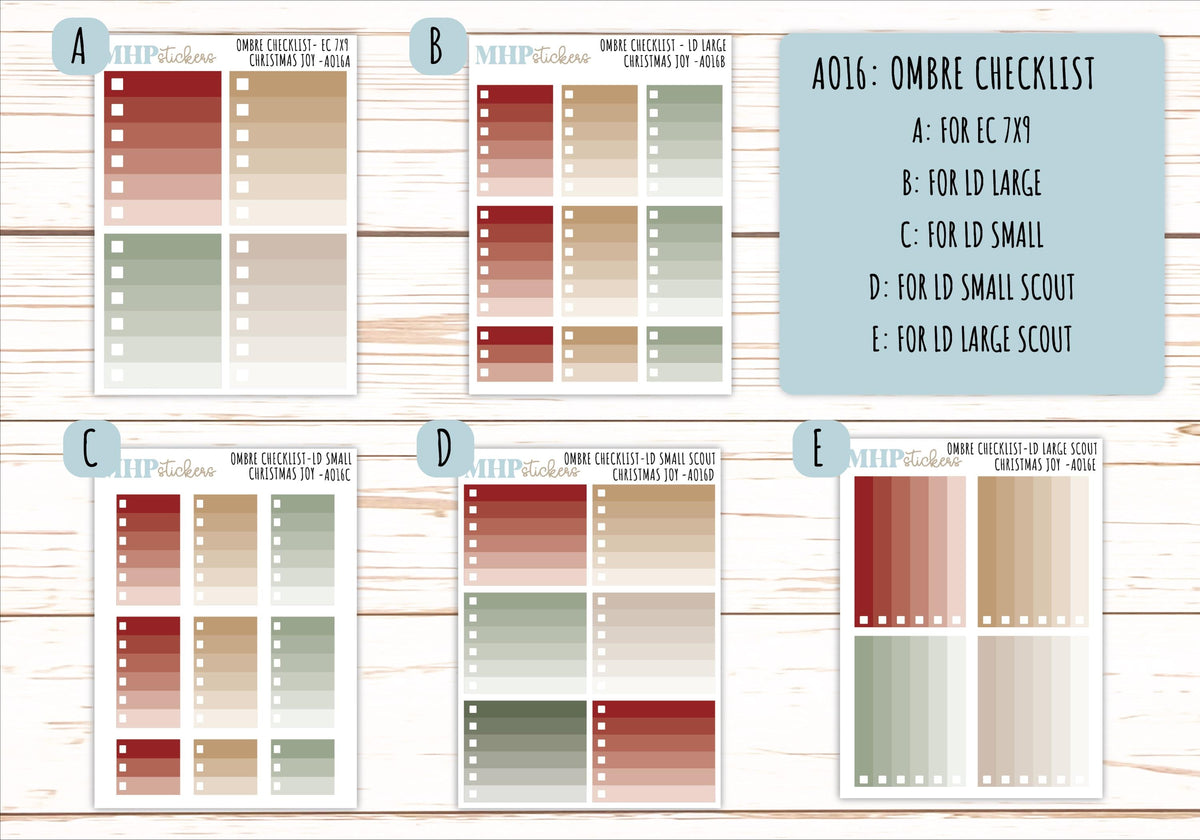 Basic Labels & Habit Trackers. Add-ons for Monthly Kits "Christmas Joy" || AOBL