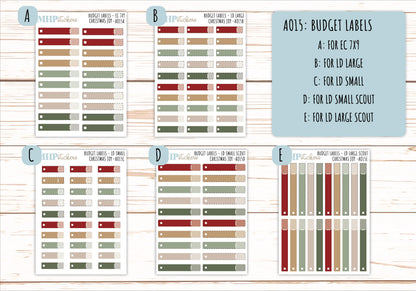 Basic Labels & Habit Trackers. Add-ons for Monthly Kits "Christmas Joy" || AOBL