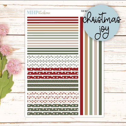 Thin Washi for Laurel Denise Planners. Planner Stickers DECEMBER '26 || LD406
