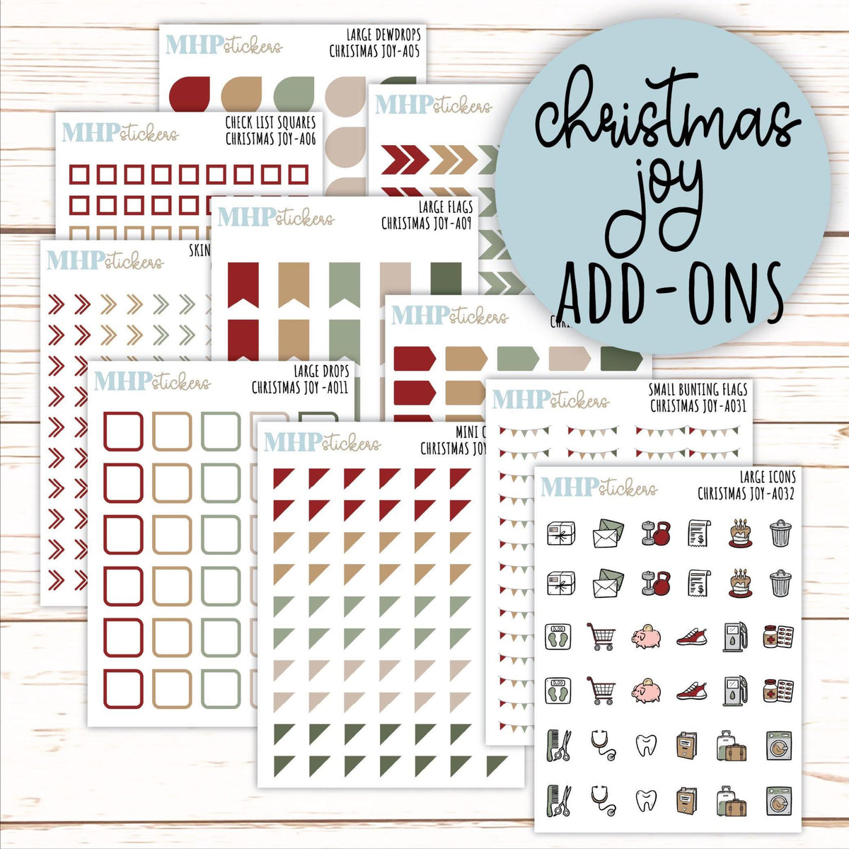 ADD-On's for Monthly Kits "Christmas Joy" || AO