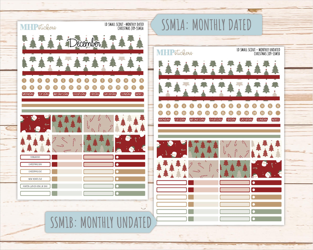 DECEMBER 2026 Stickers for the Small Scout Planner. For Laurel Denise Planners. "Christmas Joy" || SS