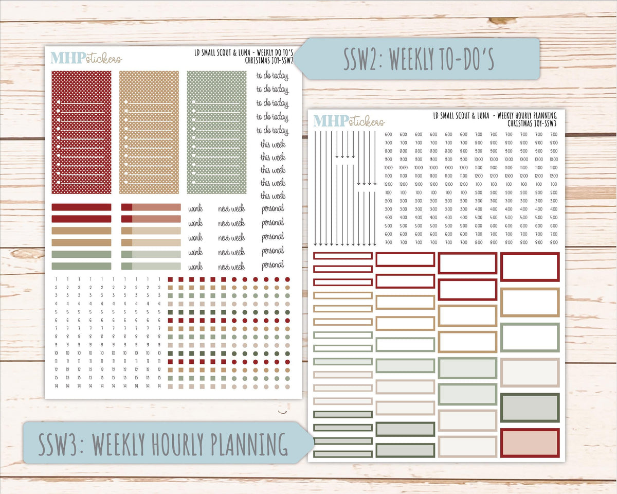DECEMBER 2026 Stickers for the Small Scout Planner. For Laurel Denise Planners. "Christmas Joy" || SS