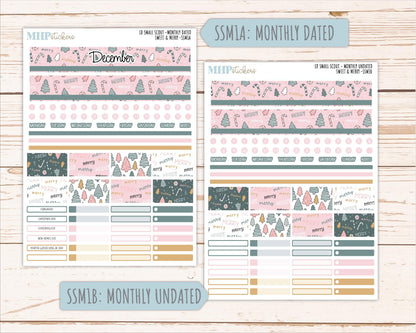 DECEMBER 2026 Stickers for the Small Scout Planner. For Laurel Denise Planners. "Sweet & Merry" || SS
