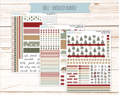 DECEMBER 2026 Stickers for the Large Rose Laurel Denise Planner. "Christmas Joy" || PP