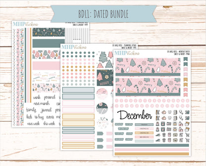 DECEMBER 2026 Stickers for the Large Rose Laurel Denise Planner. "Sweet & Merry" || PP