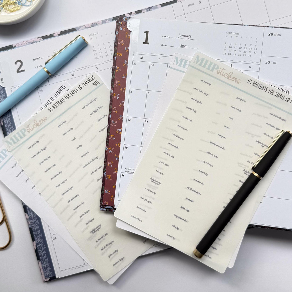 US Holiday stickers for Laurel Denise Planner's Calendar || H610 H611