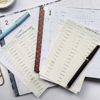 US Holiday stickers for Laurel Denise Planner's Calendar || H610 H611