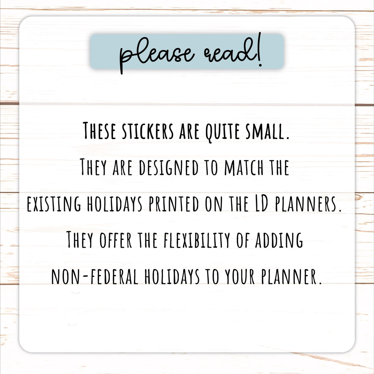 US Holiday stickers for Laurel Denise Planner's Calendar || H610 H611