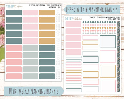 DECEMBER Stickers for EC Teacher Lesson Planner - Horizontal Layout. 2026 Collection "Sweet & Merry" || ECTH