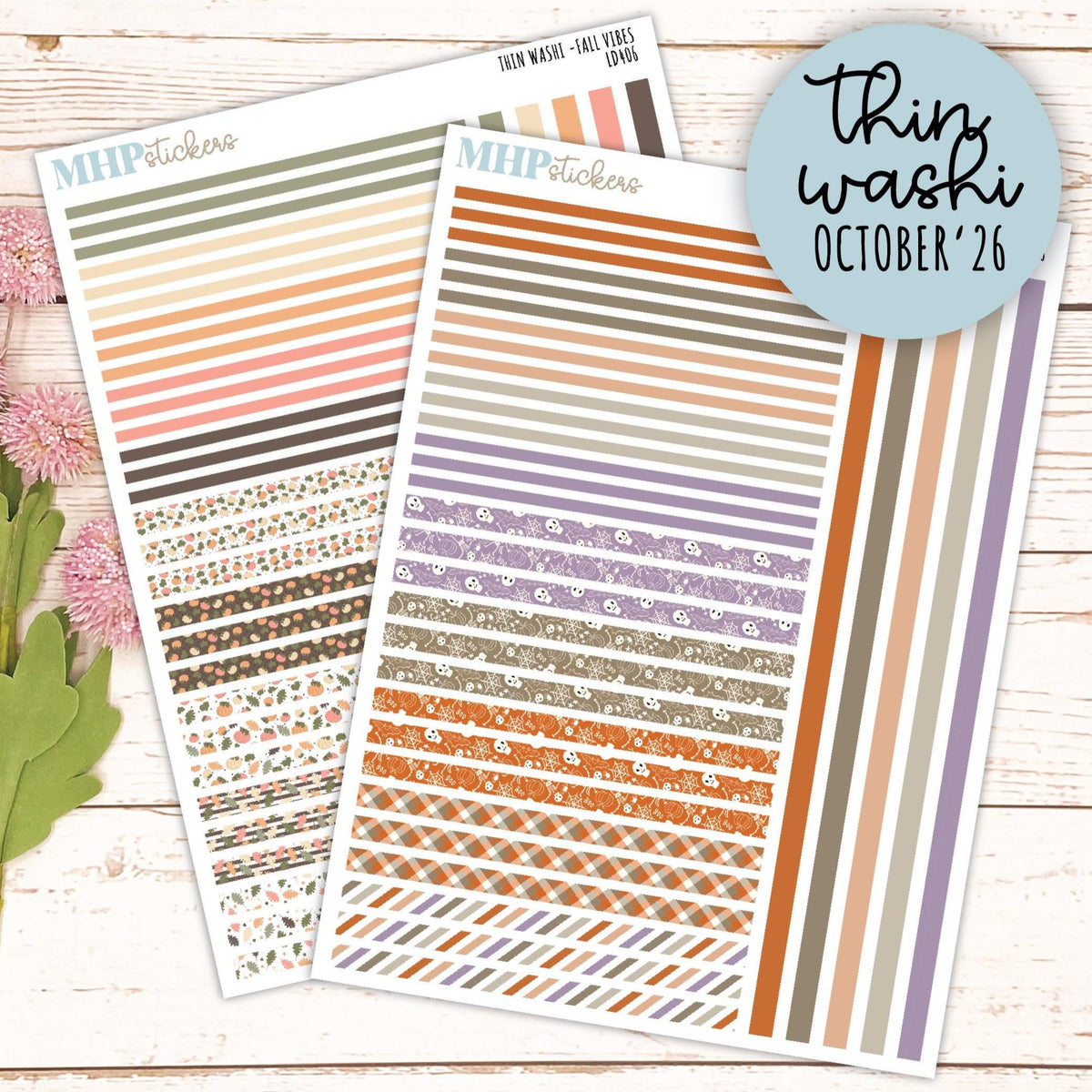 Thin Washi for Laurel Denise Planners. Planner Stickers DECEMBER '26 || LD406