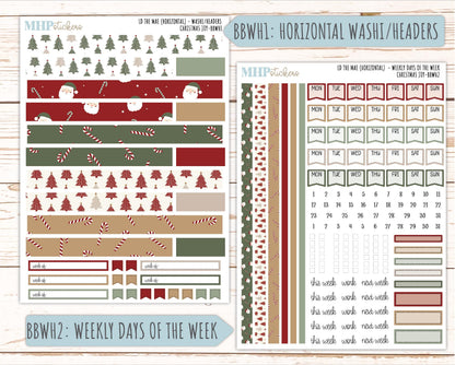 DECEMBER 2026 Stickers for the Mae & Kristy Laurel Denise Planners "Christmas Joy" || BB