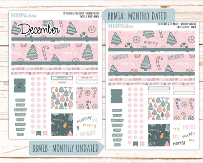 DECEMBER 2026 Stickers for the Mae & Kristy Laurel Denise Planners "Sweet and Merry" || BB