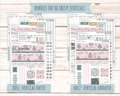 DECEMBER 2026 Stickers for the Mae & Kristy Laurel Denise Planners "Sweet and Merry" || BB
