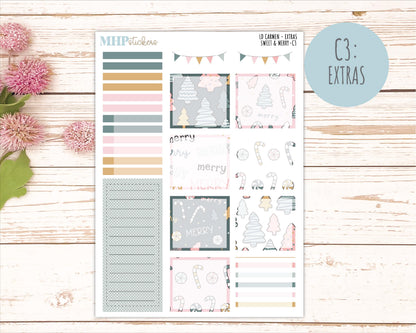 DECEMBER 2026 Stickers for The Carmen Laurel Denise Planner "Sweet & Merry" || C