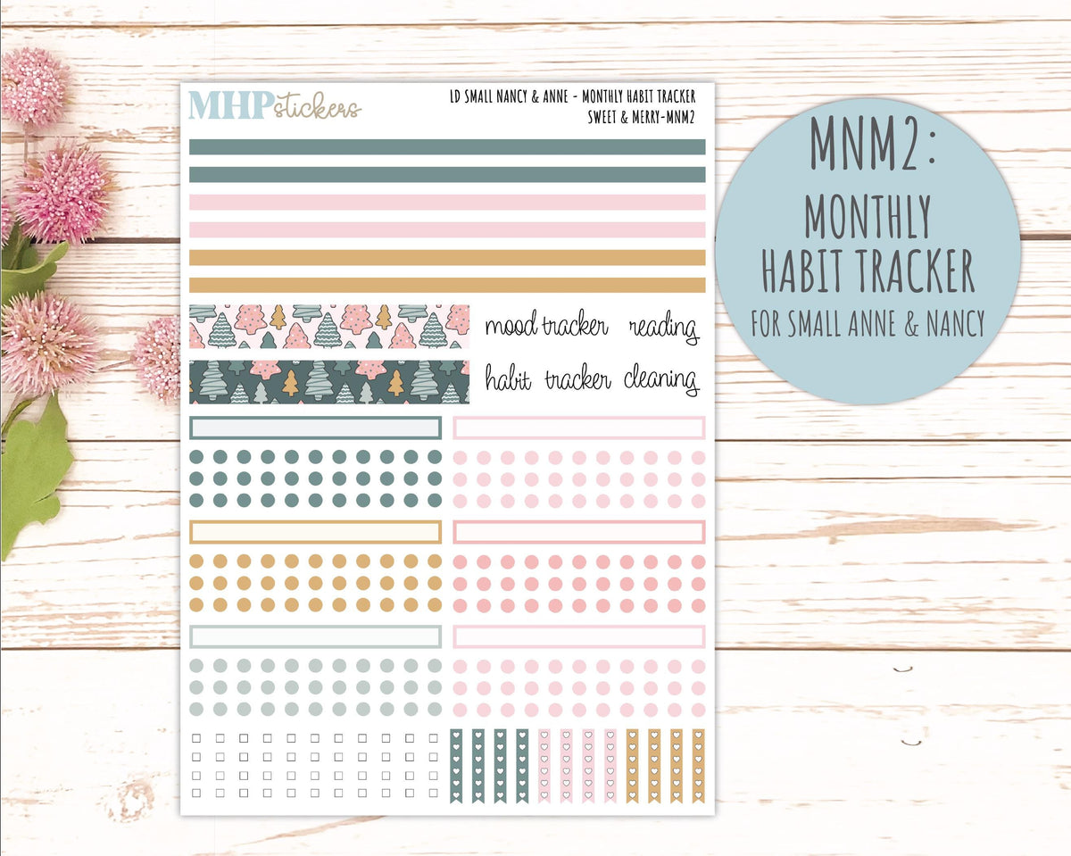 DECEMBER 2026 Stickers for Small Nancy & Anne Laurel Denise Planners "Sweet and Merry" || MN