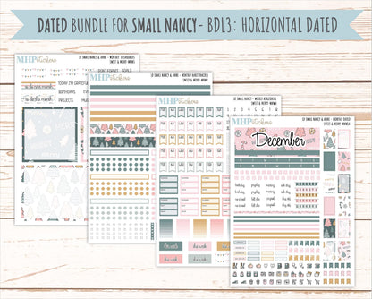 DECEMBER 2026 Stickers for Small Nancy & Anne Laurel Denise Planners "Sweet and Merry" || MN