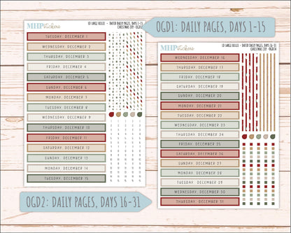 DECEMBER 2026 Stickers for Large Nancy, Anne, & Billie Planners. Laurel Denise Planners. "Christmas Joy" || OG