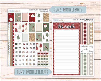 DECEMBER 2026 Stickers for Large Nancy, Anne, & Billie Planners. Laurel Denise Planners. "Christmas Joy" || OG