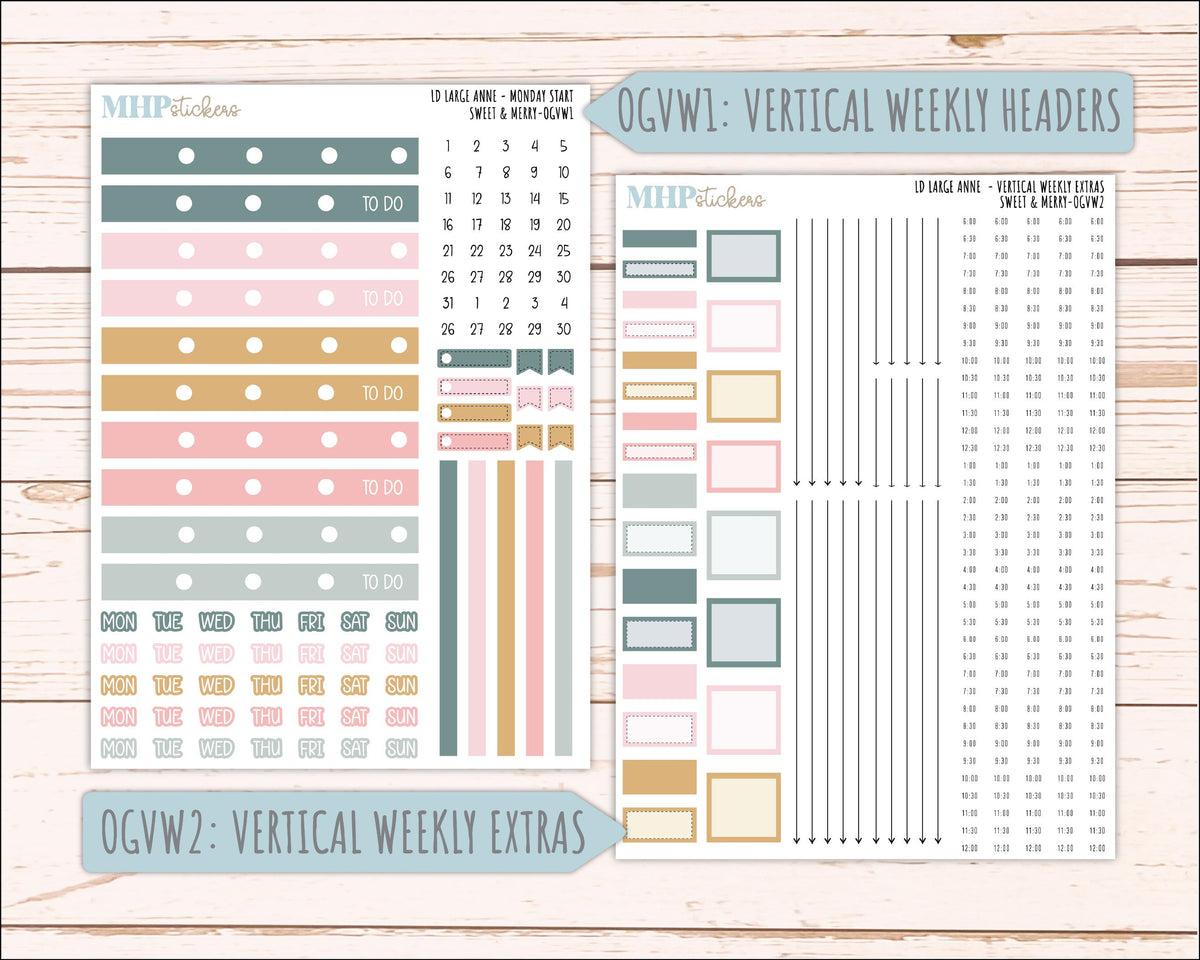 DECEMBER 2026 Stickers for Large Nancy, Anne, & Billie Planners. Laurel Denise Planners. "Sweet and Merry" || OG