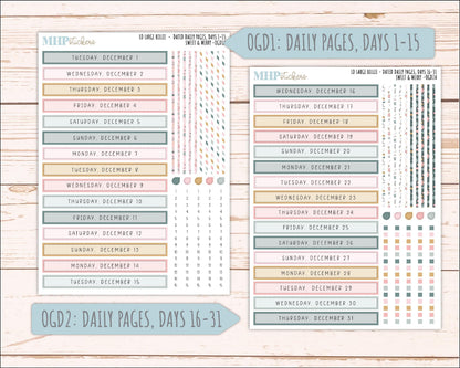 DECEMBER 2026 Stickers for Large Nancy, Anne, & Billie Planners. Laurel Denise Planners. "Sweet and Merry" || OG