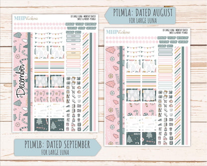 DECEMBER 2026 Stickers for the Large Scout, Large Claire, and Large Luna Laurel Denise Planners "Sweet & Merry" || PT
