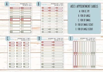 Basic Labels & Habit Trackers. Add-ons for Monthly Kits "Christmas Joy" || AOBL