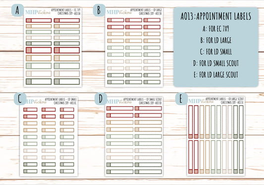 Basic Labels & Habit Trackers. Add-ons for Monthly Kits "Christmas Joy" || AOBL