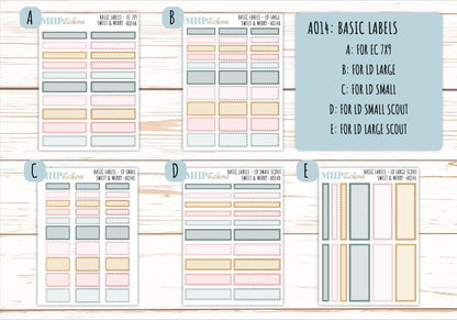 Basic Labels & Habit Trackers. Add-ons for Monthly Kits "Sweet and Merry" || AOBL