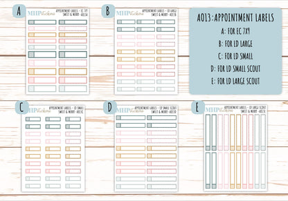 Basic Labels & Habit Trackers. Add-ons for Monthly Kits "Sweet and Merry" || AOBL